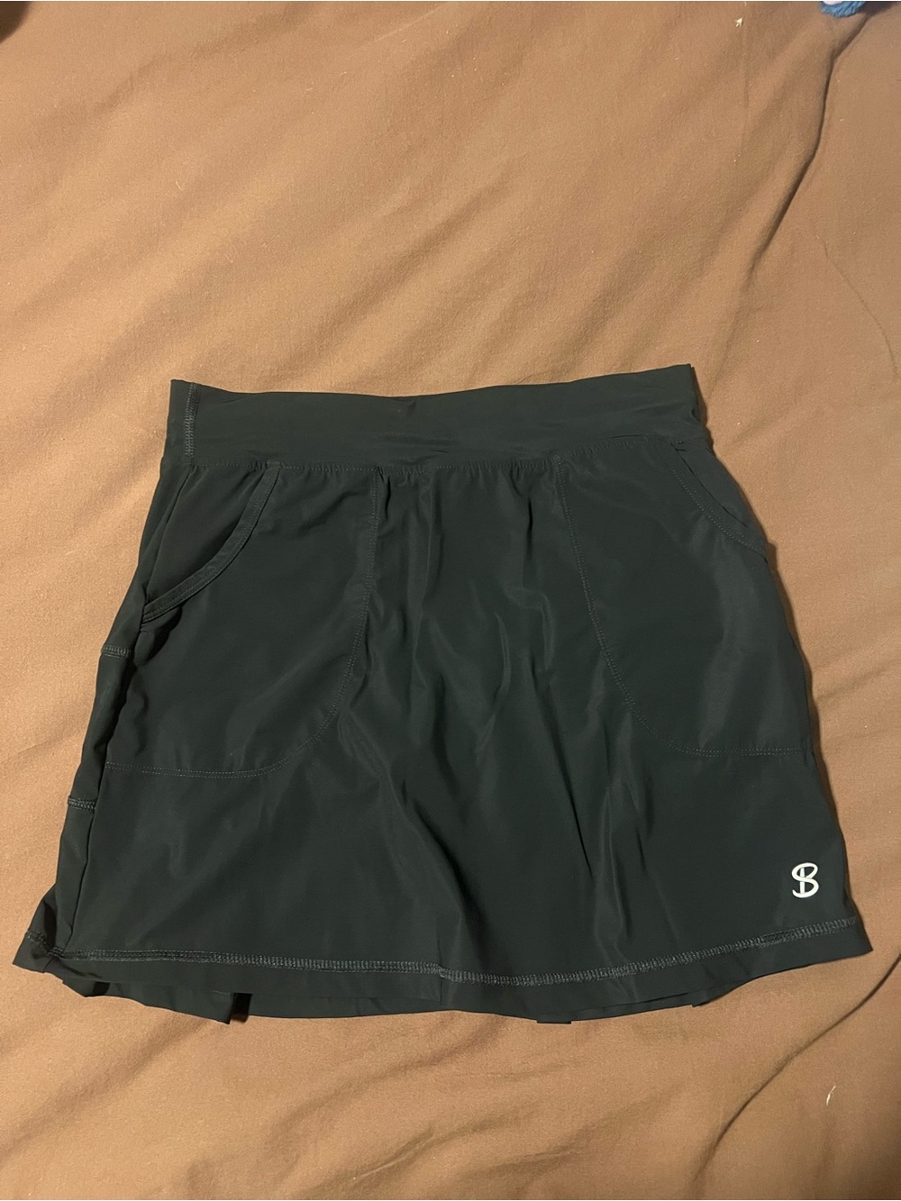 Black Performance Skort with Built-In Shorts by Barre3